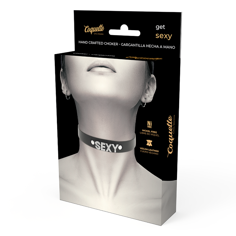 COQUETTE CHIC DESIRE HAND CRAFTED CHOKER VEGAN LEATHER - SEXY