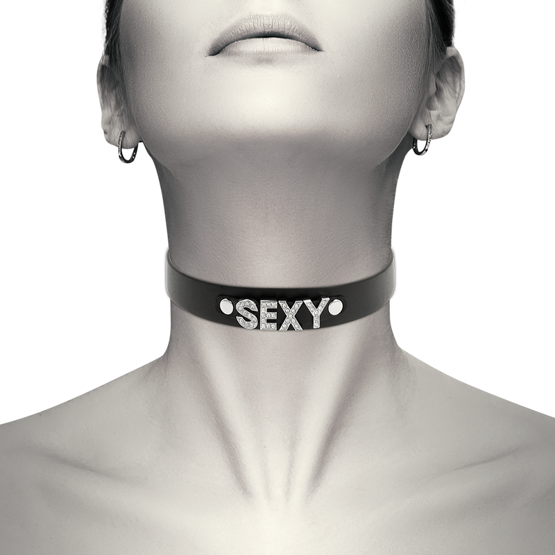 COQUETTE CHIC DESIRE HAND CRAFTED CHOKER VEGAN LEATHER - SEXY