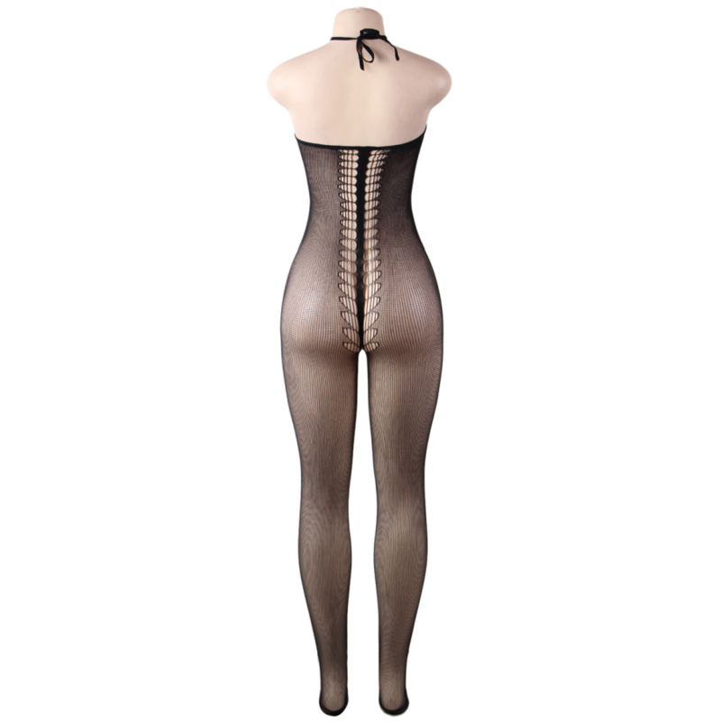 QUEEN LINGERIE HALTER NECK BODYSTOCKING S-L