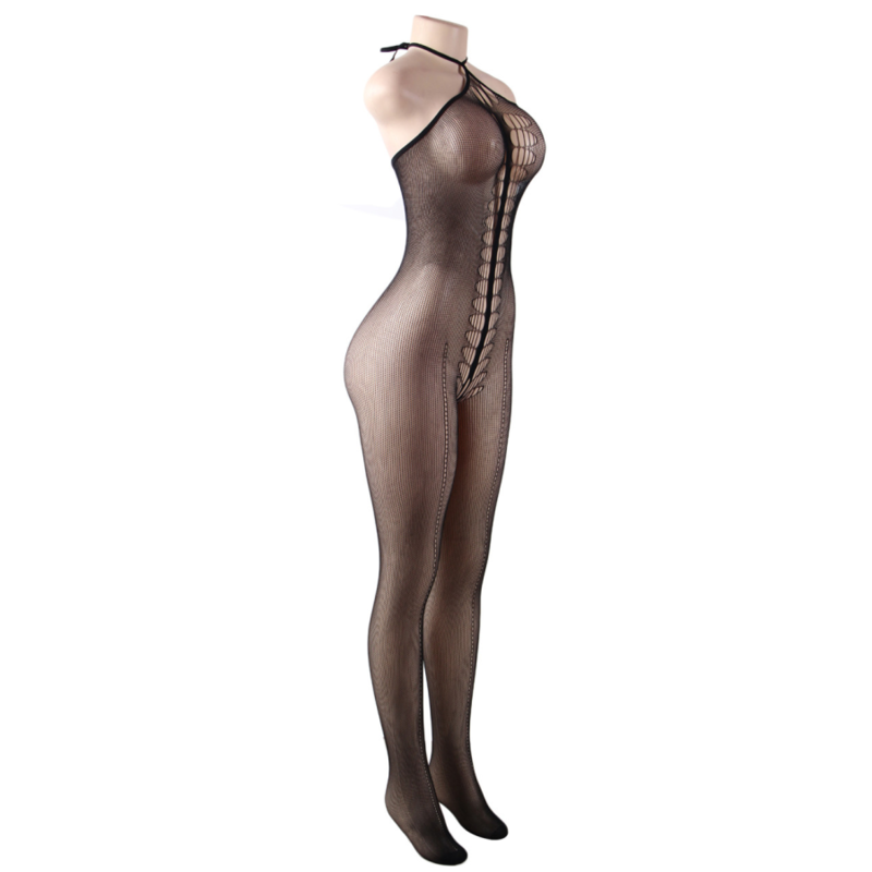 QUEEN LINGERIE HALTER NECK BODYSTOCKING S-L