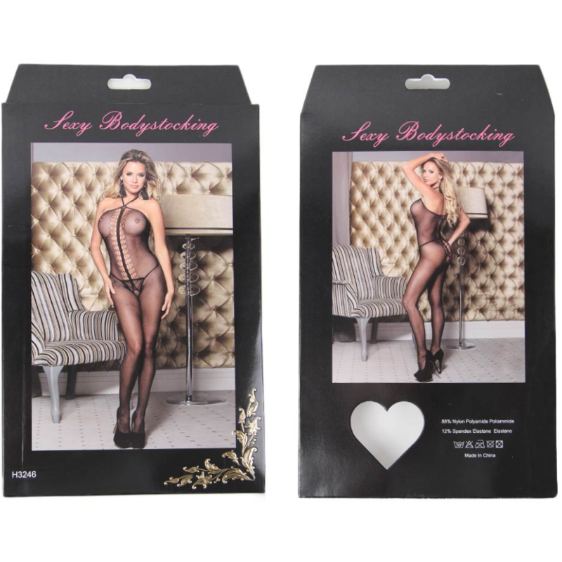 QUEEN LINGERIE HALTER NECK BODYSTOCKING S-L