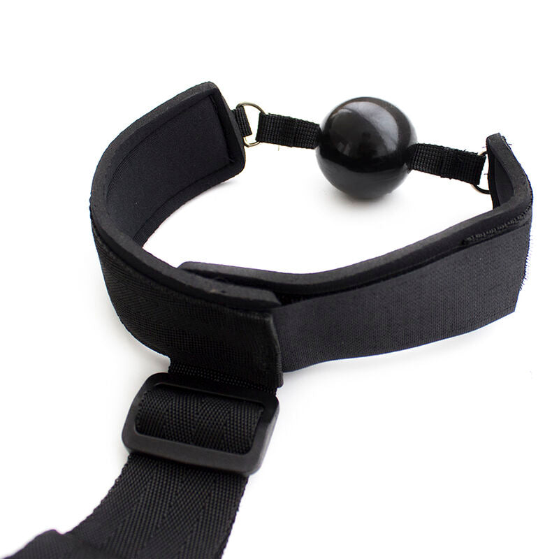 OHMAMA FETISH NEOPRENE GAG WITH HAND CUFFS