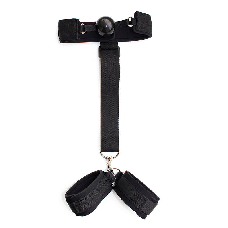 OHMAMA FETISH NEOPRENE GAG WITH HAND CUFFS