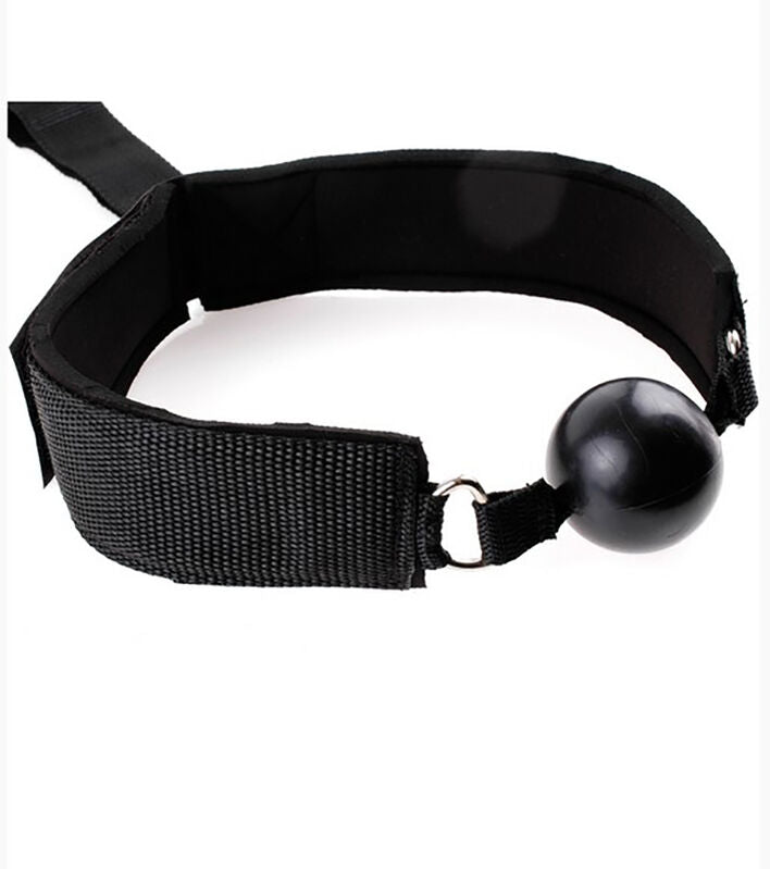 OHMAMA FETISH NEOPRENE GAG WITH HAND CUFFS