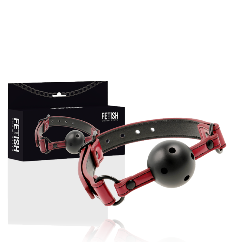 FETISH SUBMISSIVE DARK ROOM BREATHABLE BALL GAG