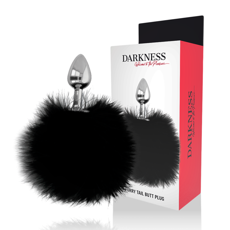 Darkness - Extra Anal Buttplug With Tail Black 7cm