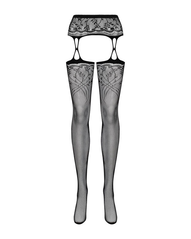 OBSESSIVE S206 GARTER STOCKINGS BLACK S/M/L