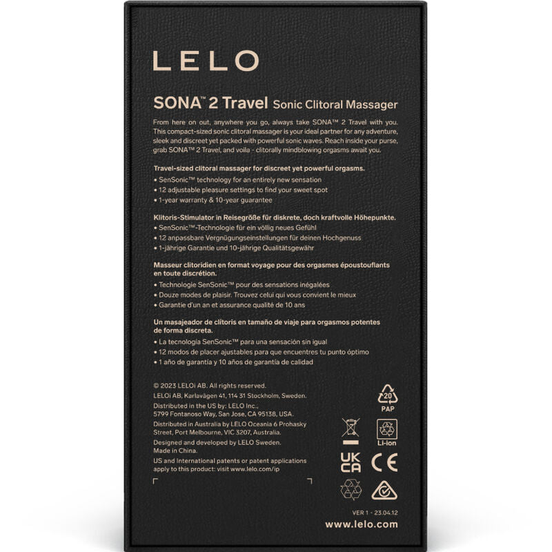 Lelo - Sona 2 Travel Purple Sonic klitorishieroja