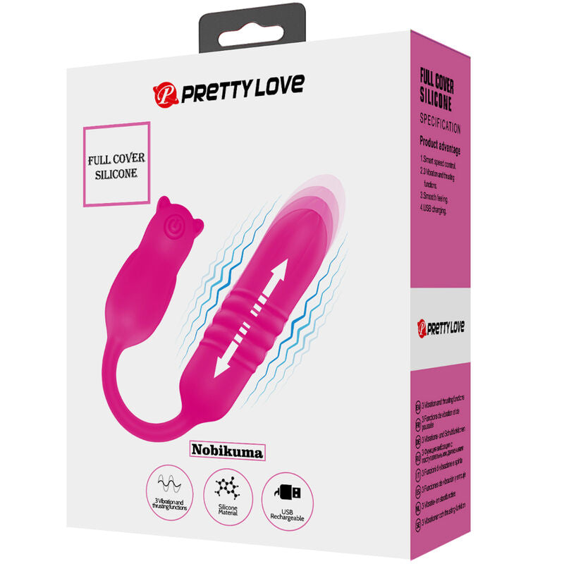 Pretty Love - Nobikuma Pink Silicone Vibrating Bullet