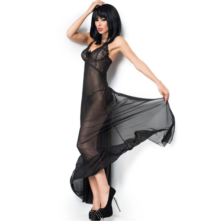 Chilirose - CR 3883 Babydoll Long Black S/M