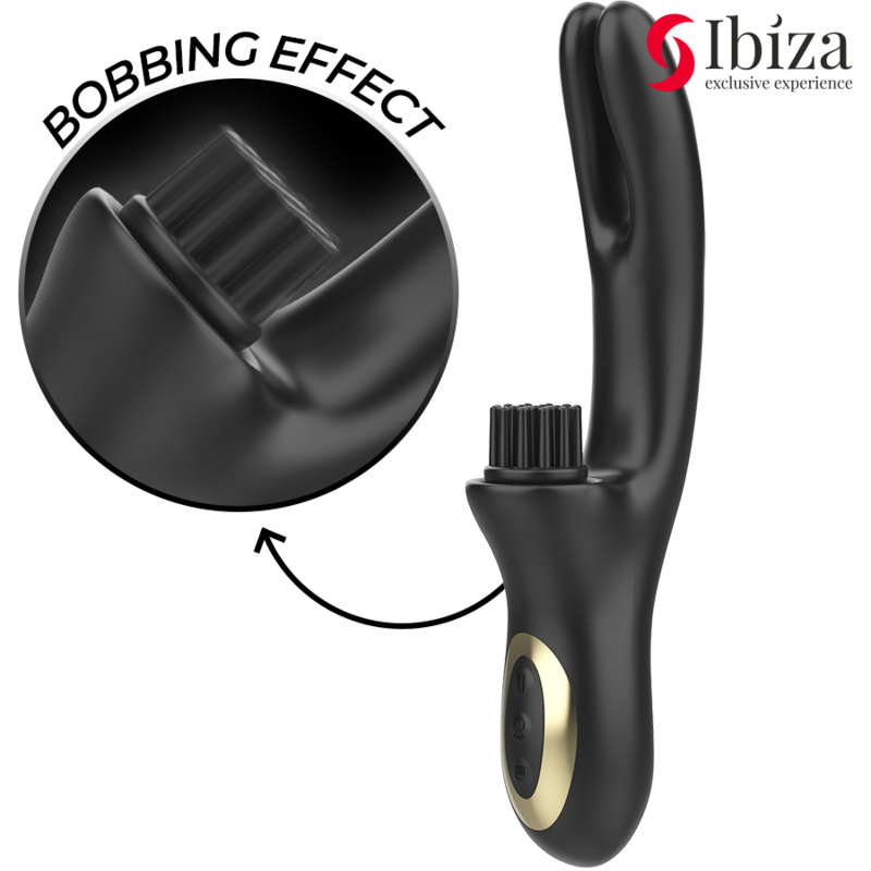 Ibiza - Hi-Tech Rabbit Brushing Multi-Cell Clitoral and Double Wave Vibrator