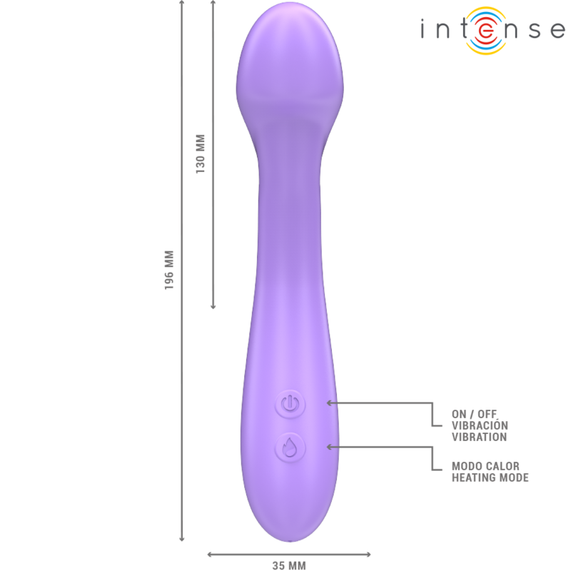Intense - Becky Vibrator 19cm Heatable 7 VIbrations Purple