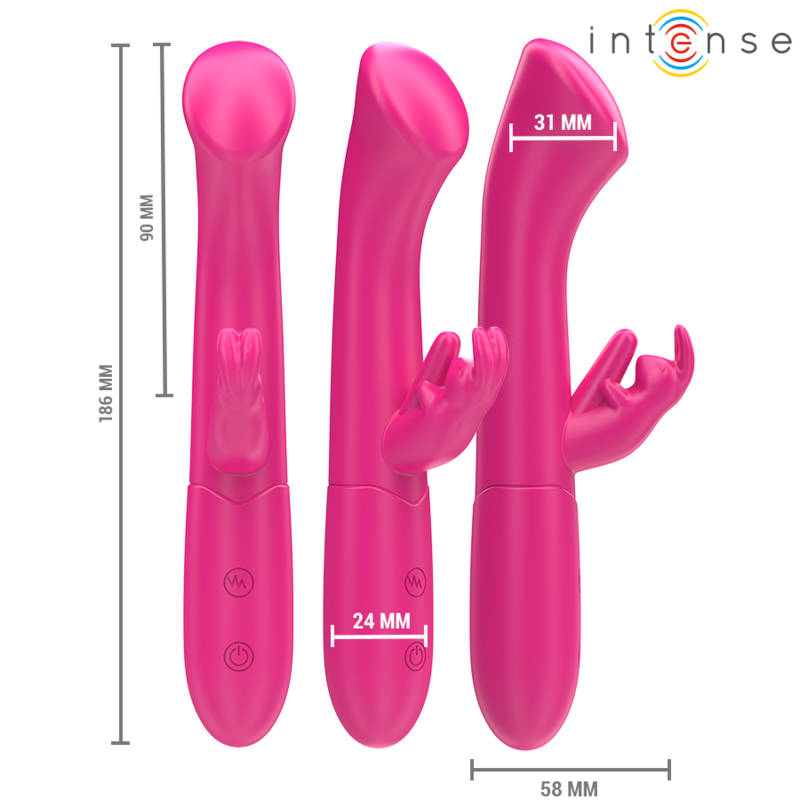 Intense - Julieta Rabbit Vibrator 18.6 cm 10 VIbrations Pink