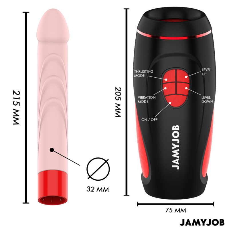 Jamyjob - Pyston Base Automatic Masturbator With Remote Control Dildo