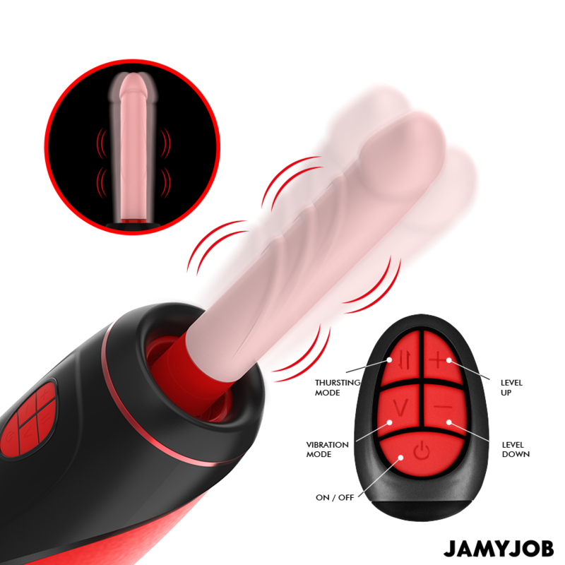 Jamyjob - Pyston Base Automatic Masturbator With Remote Control Dildo