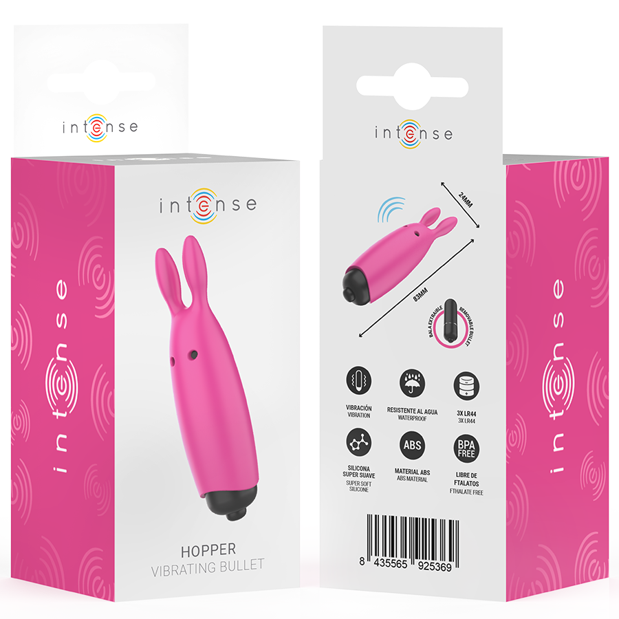 INtense - Hopper Pink Vibrating Bullet 8.3 x 2.4 cm