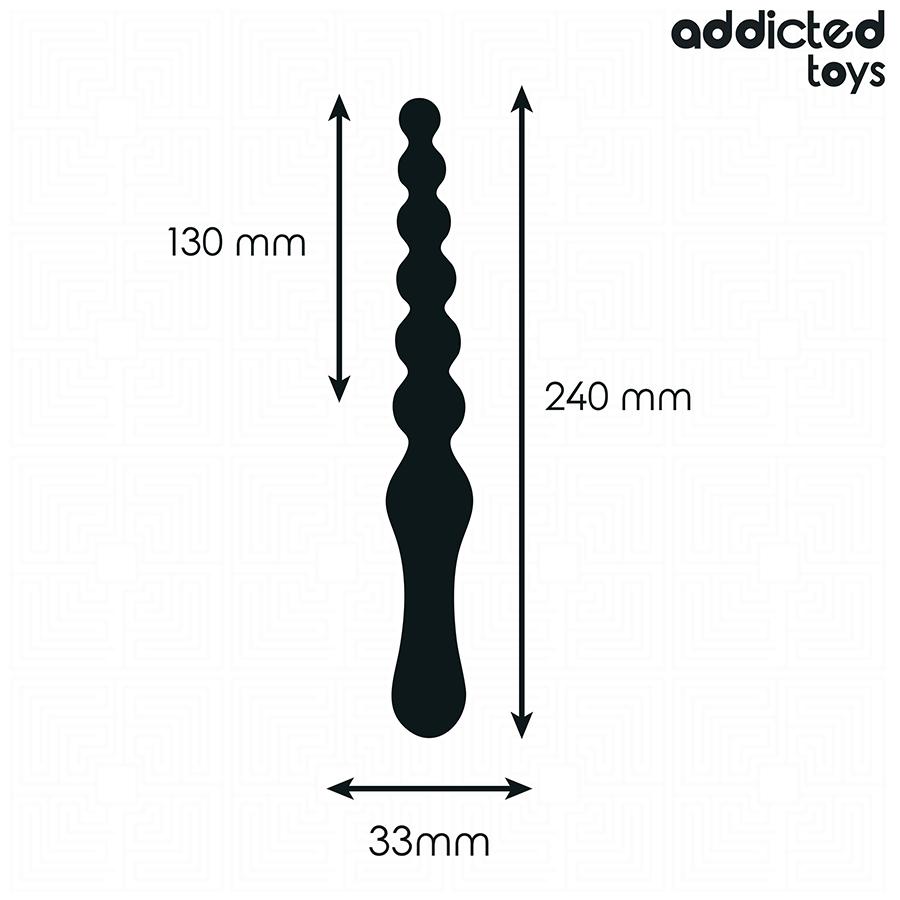 Addicted Toys - Tupla Anaalihieroja Silikoni 24cm