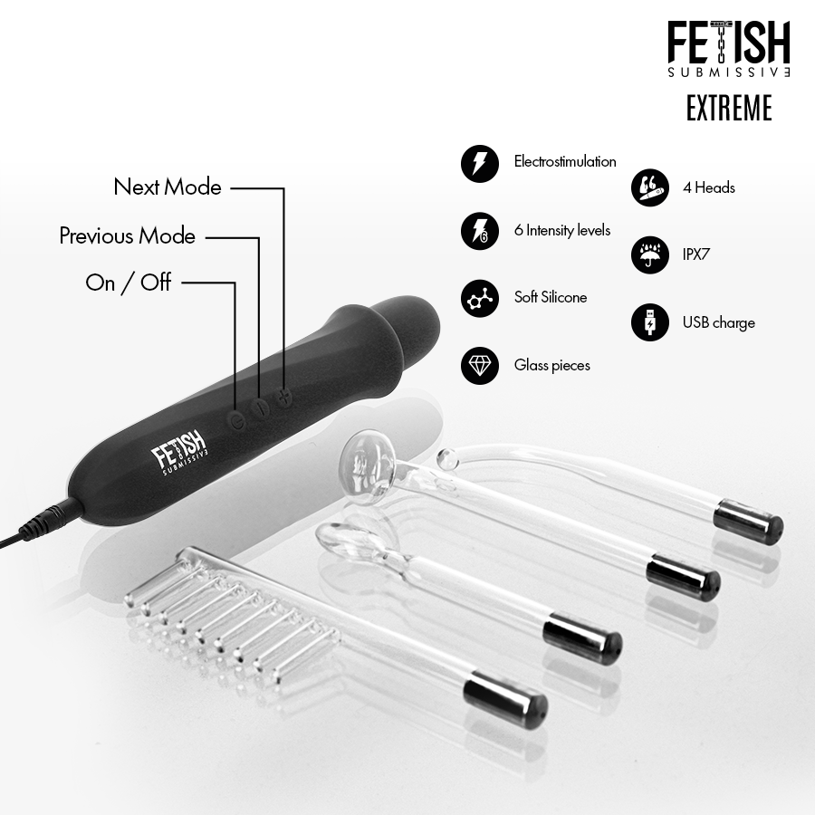 Fetish Submissive - High Frequency Electrostimulation Wand