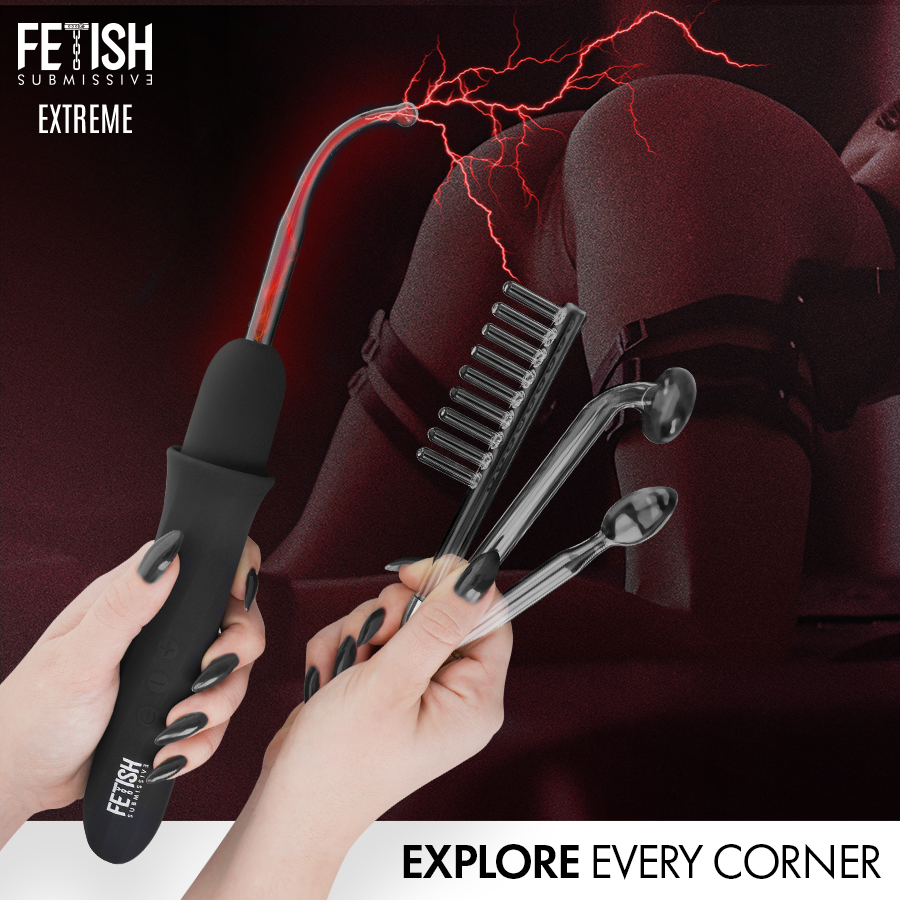 Fetish Submissive - High Frequency Electrostimulation Wand