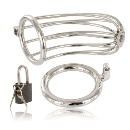 METAL HARD COCK BIRD CAGE CHASTITY