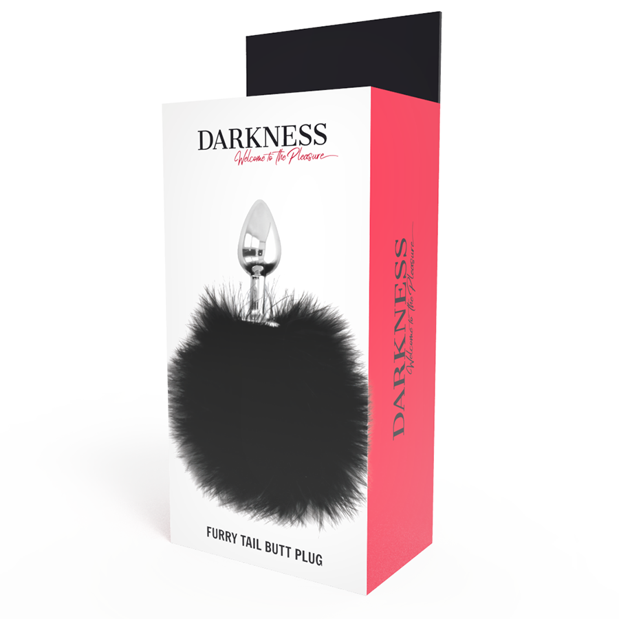 Darkness - Extra Anal Buttplug With Tail Black 7cm