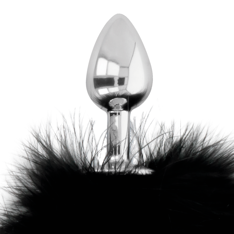 Darkness - Extra Anal Buttplug With Tail Black 7cm