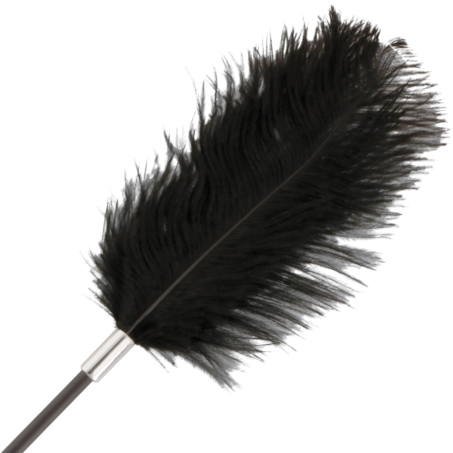 DARKNESS FEATHER CROP. BLACK 56CM