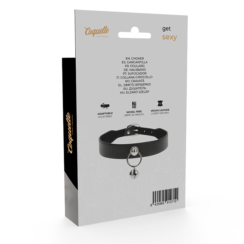 COQUETTE CHIC DESIRE HAND CRAFTED CHOKER JINGLE BELL