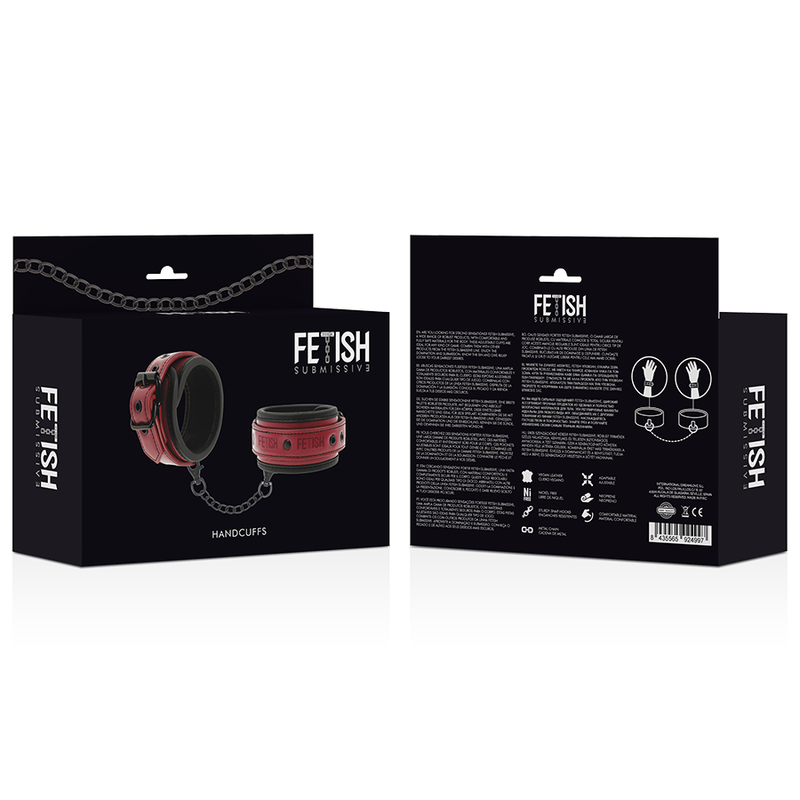 FETISH SUBMISSIVE DARK ROOM HANDCUFFS VEGAN LEATHER