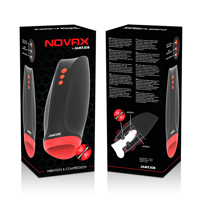 JAMYJOB NOVAX MASTURBATOR WITH VIBRATION AND COMPRESSION