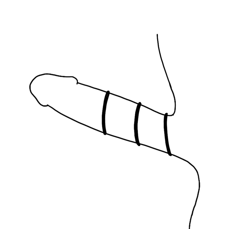 OHMAMA 3 SILICONE RINGS SET - BLACK