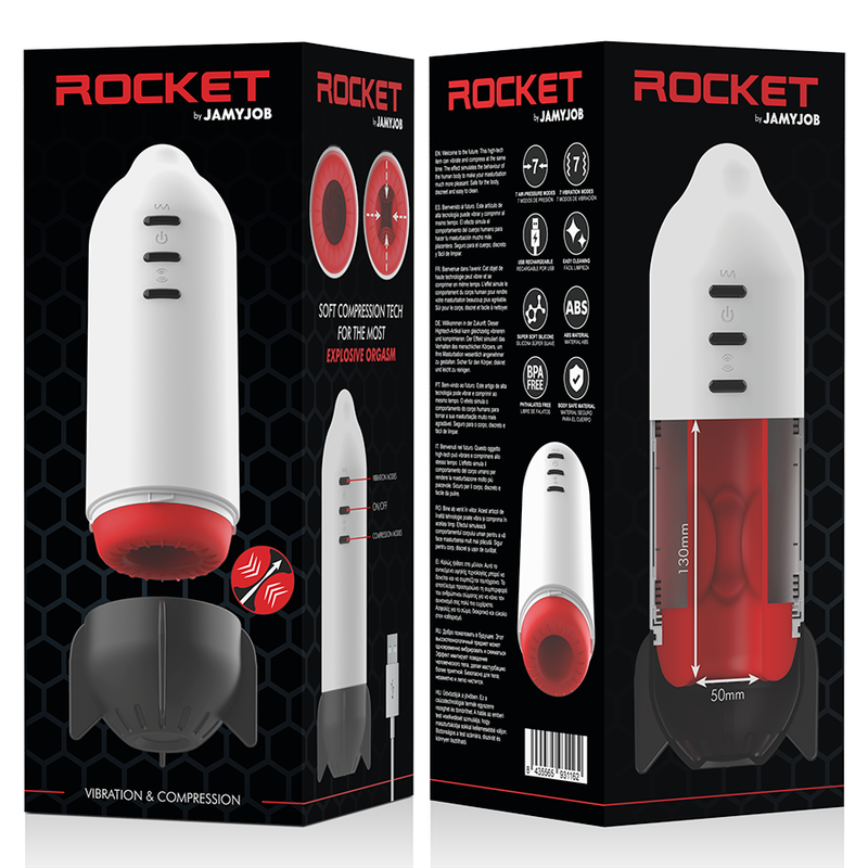 JAMYJOB ROCKET MASTURBATOR SOFT COMPRESSION TECH AND VIBRATION