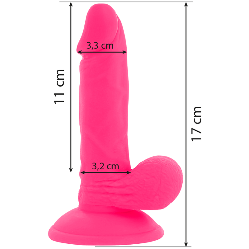 Diversia Dildo 17 cm - Joustava ja värisevä, pinkki