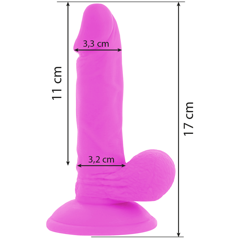 Diversia Dildo 17 cm - Joustava ja värisevä, Violetti