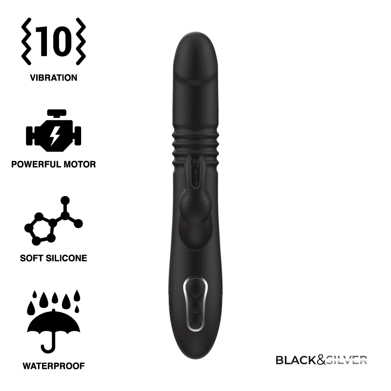 BLACK&SILVER KENJI STIMULATING VIBE COMPATIBLE WITH WATCHME WIRELESS TECHNOLOGY