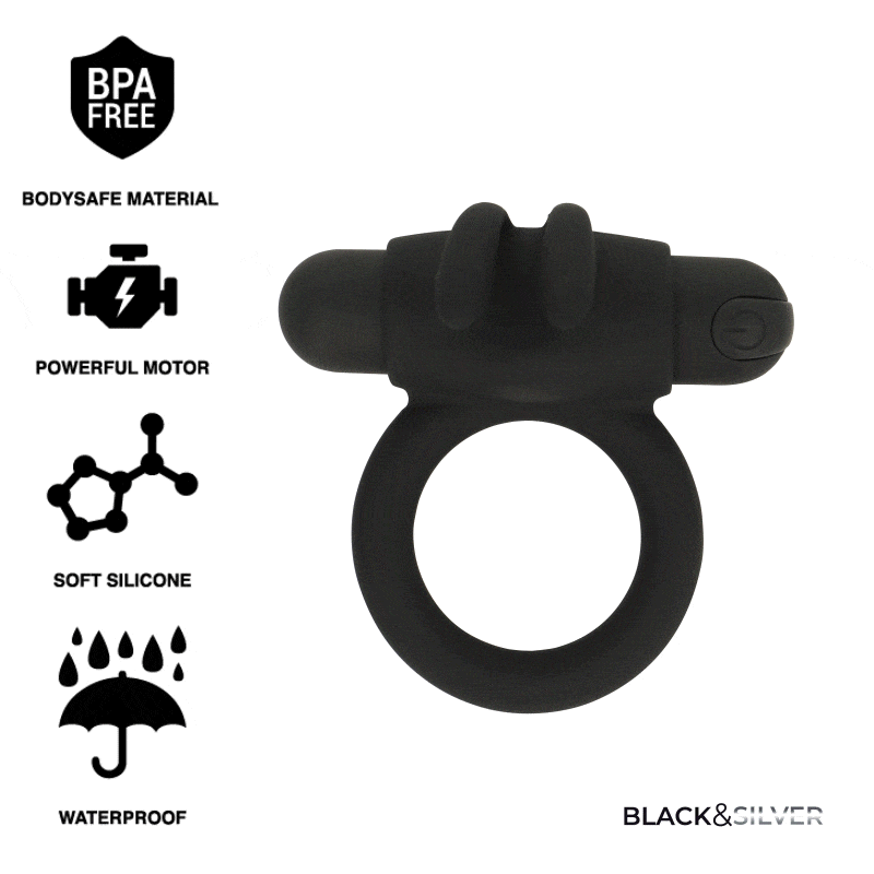 BLACK&SILVER AGRON RING 2.O