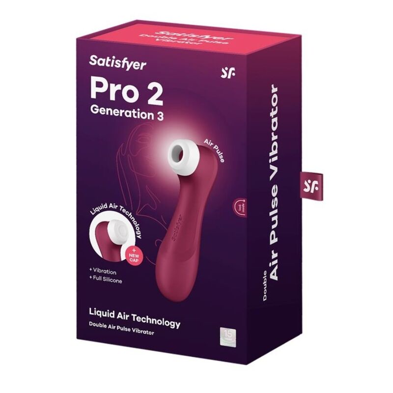 Satisfyer - Pro 2 Generation 3 Viininpunainen