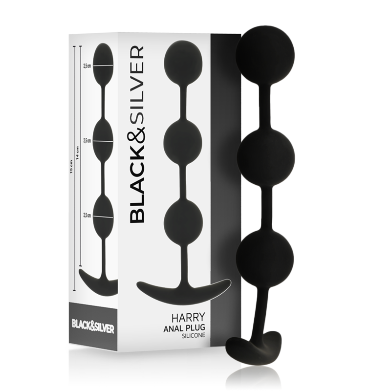 Black&Silver™ - Harry Anal Beads 14cm