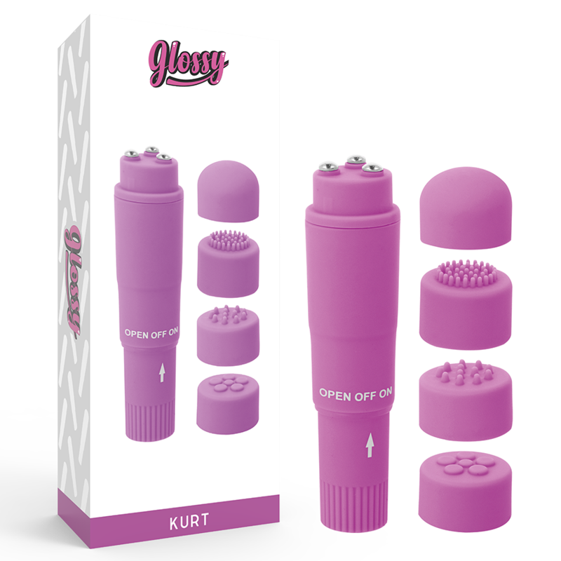 GLOSSY KURT POCKET MASSAGER PURPLE