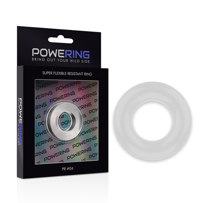 POWERING- SUPER FLEXIBLE AND RESISTANT PENIS RING 3.8CM PR04 CLEAR