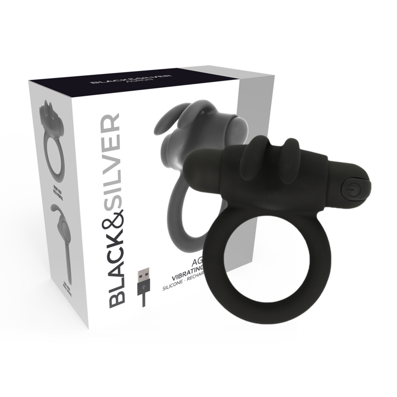 BLACK&SILVER AGRON RING 2.O