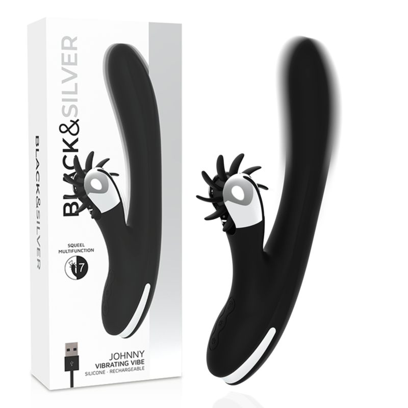 BLACK&SILVER BUNNY JOHNNY VIBRATING VIBE