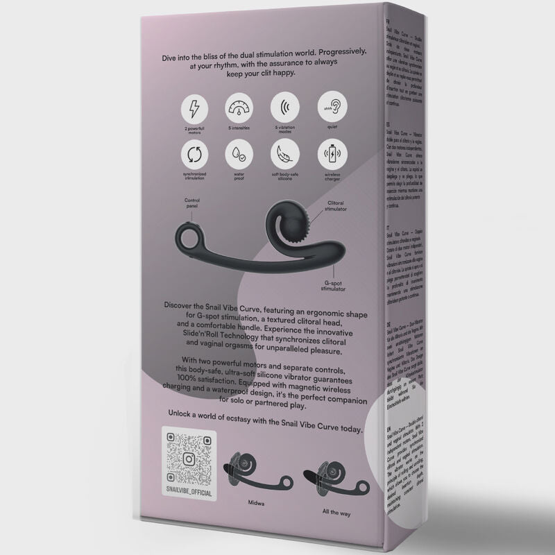 Snail Vibe Curve Vibrator Musta