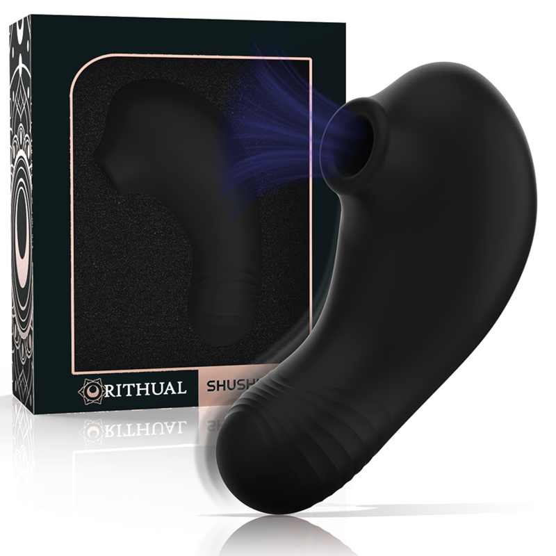 RITHUAL™ - SHUSHU PRO STIMULATOR CLITORAL 2 POWERFULL MOTORS AQUA BLACK