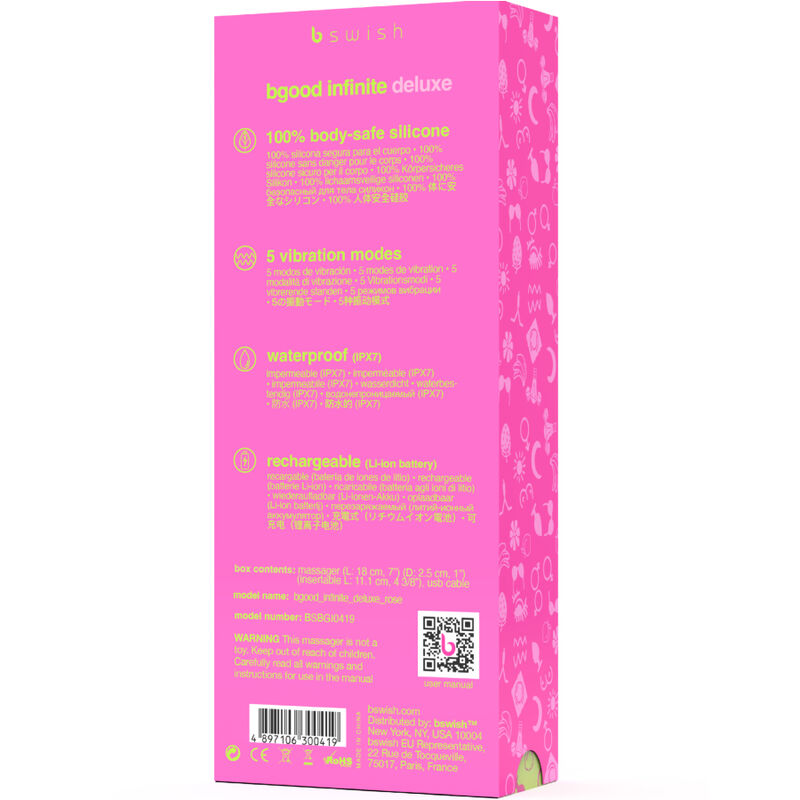 Bswish - Bgood Infinite Deluxe Silicone Rechargeable Vibrator Rose