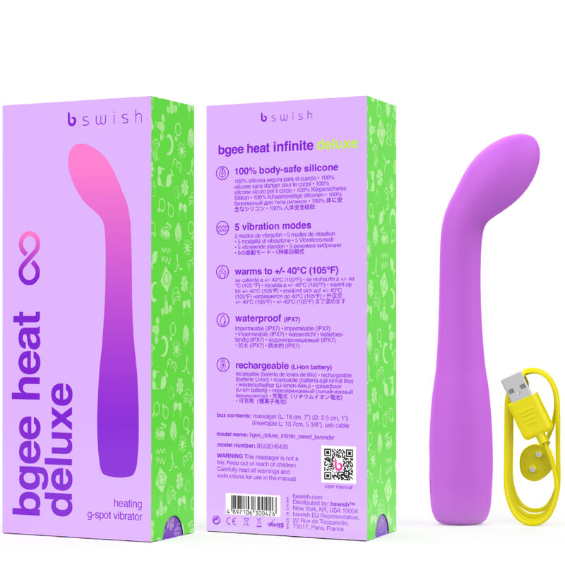 Bswish - Bgee Heat Infinite Deluxe Silikoni ladattava vibraattori Sweet Lavender