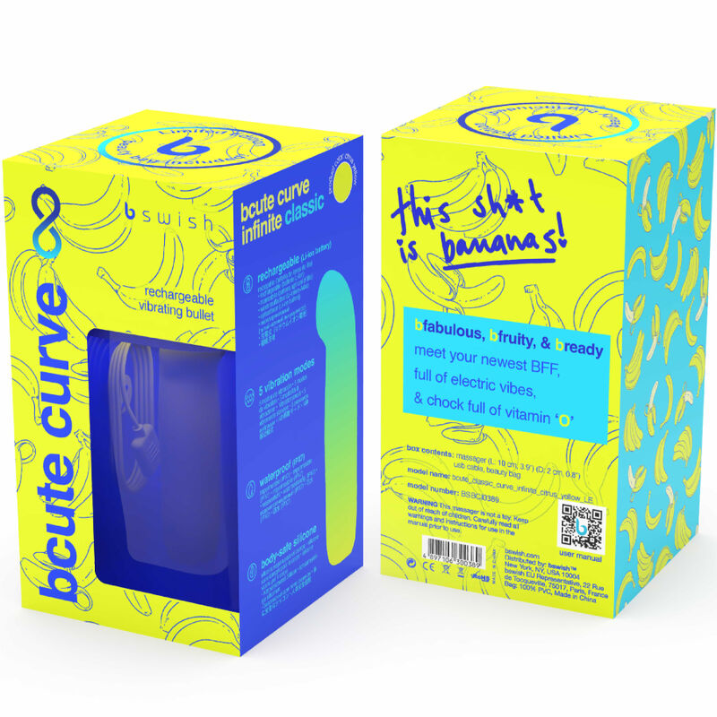 Bswish - Bcute Curve Infinite Classic Limited Edition Silicone Rechargeable Vibrator Citrus Yellow