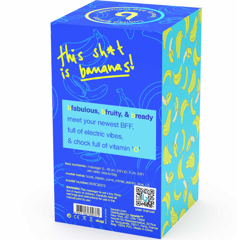 Bswish - Bcute Curve Infinite Classic Limited Edition Silicone Rechargeable Vibrator Electric Blue
