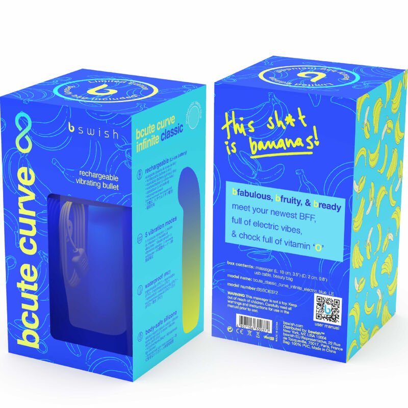 Bswish - Bcute Curve Infinite Classic Limited Edition Silicone Rechargeable Vibrator Electric Blue