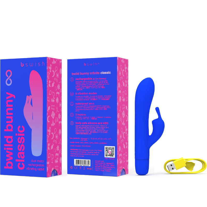 Bswish - Bwild Bunny Infinite Classic Silicone Rechargeable Vibrator Pacific Blue
